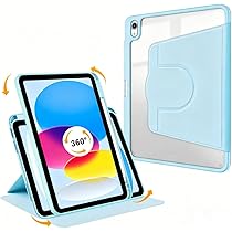 Apple iPad (A16) シルバー 本体 カバー・スタンド付き Amazon.co.jp: 縦置き iPad (A16) 11世代/10世代 ケース360°回転